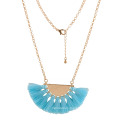 Wholesale Top Design Women Fashion Necklaces Jewelry Accessories Retro Gold Jewelry Colorful Tassel Necklace